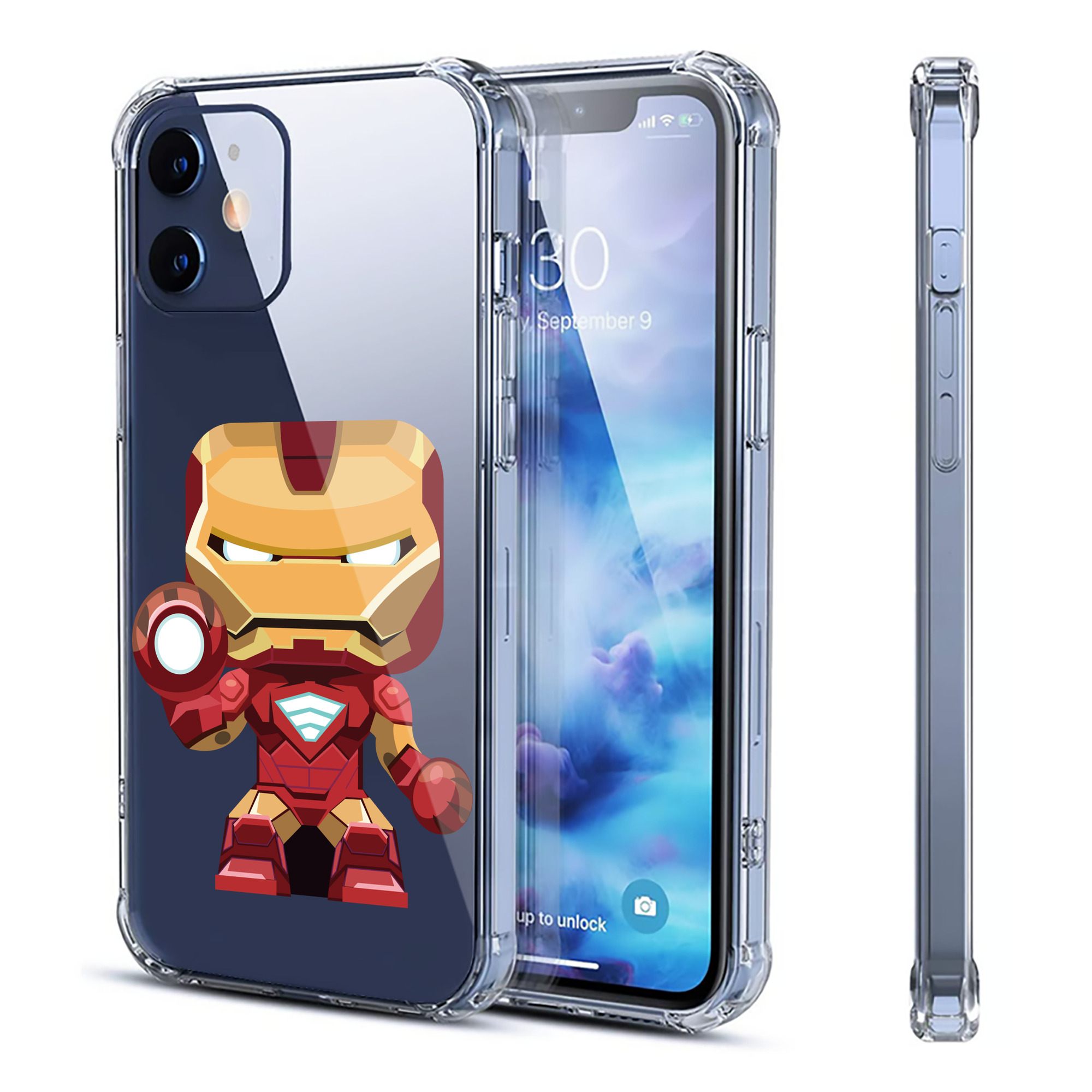 （画像用） アベンジャーズ The Avengers 【iPhone 12シリーズ対応】透明スマホケース（クリアソフトケース）